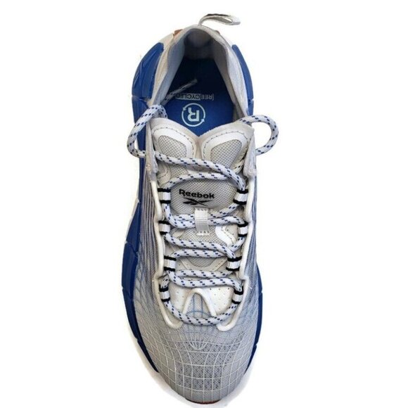 Reebok Zig Kinetica II Running Shoes Mens Size 4.5 Womens 6 FX3019 White Blue - Picture 2 of 8